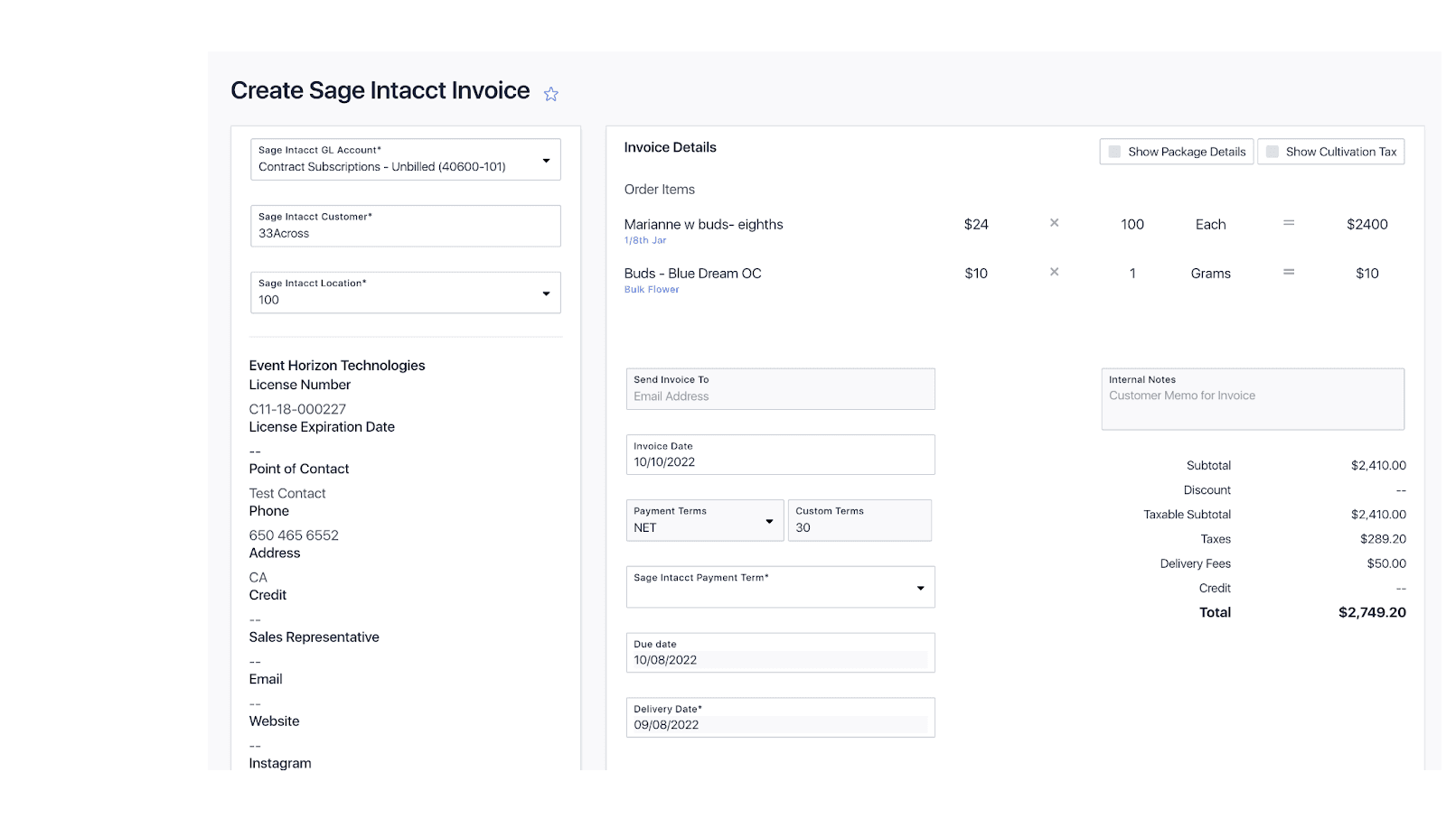 Invoice your customers as usual, from Sage.