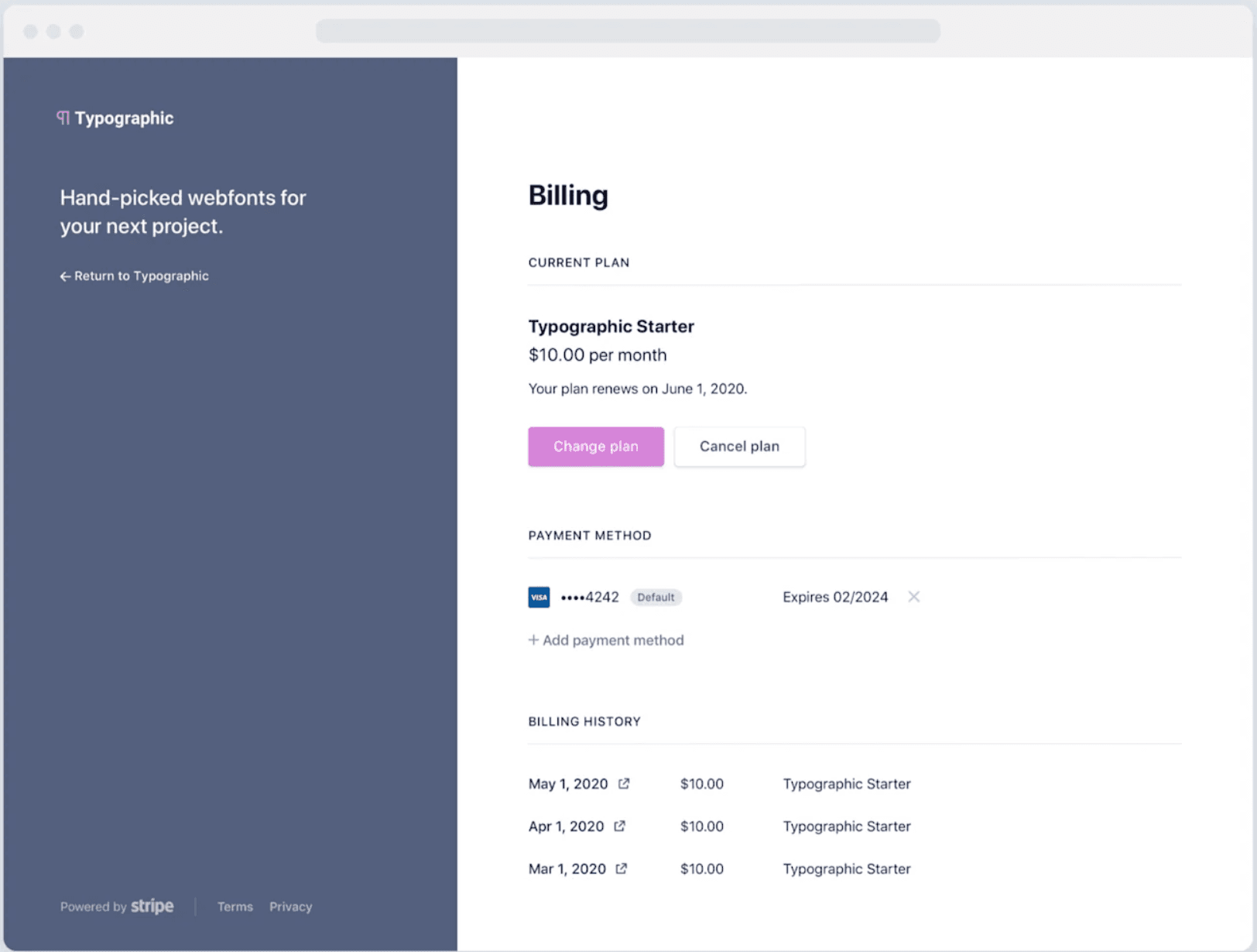 Bill your customers as usual from Stripe Billing.